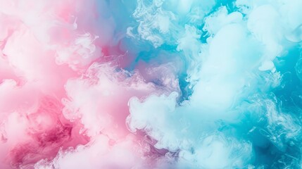 A blue and pink cloud hangs in the air, resembling cotton candy with a gradient from sweet pink to sky blue, background, wallpaper