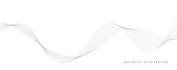 Abstract vector background with grey wavy lines
