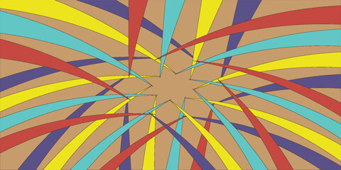 Bright striped background for textile, paper, Wallpaper, fabric. Stock vector. Stripes of yellow, ruby, blue, purple.