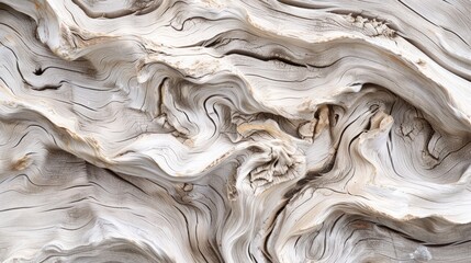 Detailed view of a weathered driftwood texture, bleached by the sun, suitable for background, backdrop, or wallpaper