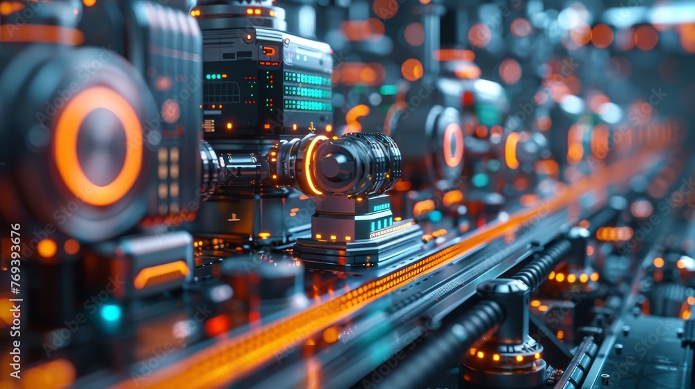 Poster dive into the industrial iot, optimized factory automation and data management