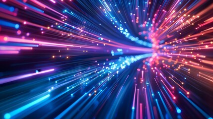 Dynamic data connection: speed lines abstract background in technologyartistic endeavors