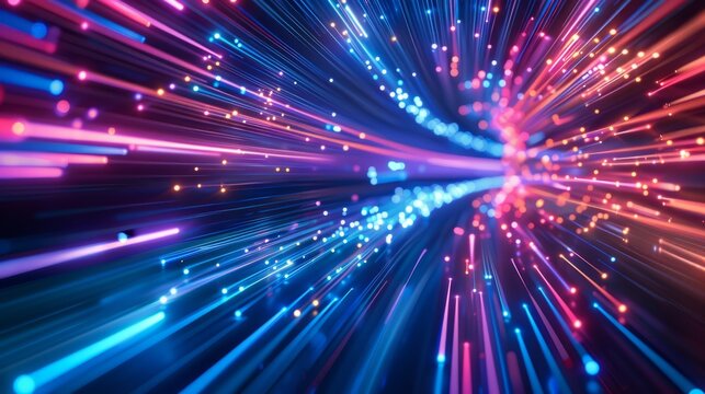 Dynamic data connection: speed lines abstract background in technologyartistic endeavors