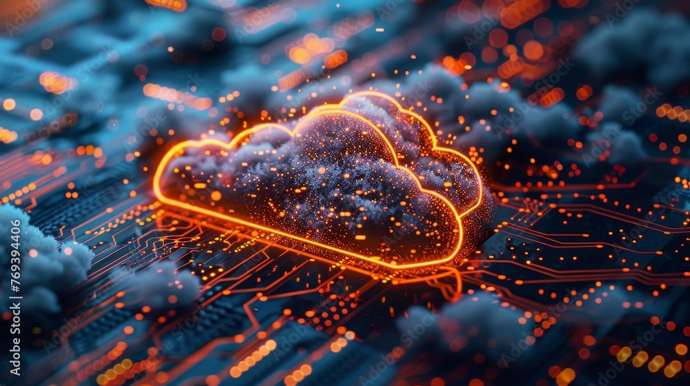 Poster explore the fusion of technology and innovation in hybrid cloud computing