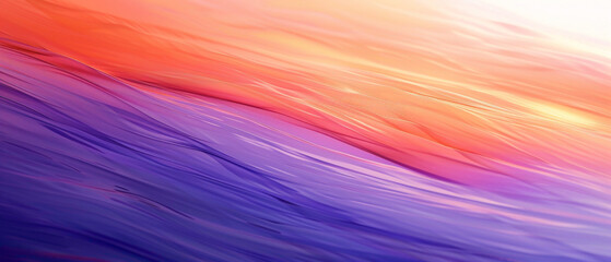 Immerse yourself in the radiant hues of a gradient transitioning from vibrant tangerine to serene lavender, meticulously captured in high-definition to showcase its mesmerizing vibrancy. - obrazy, fototapety, plakaty