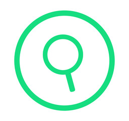 シンプルな緑色の検索マーク