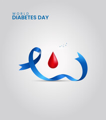 World Diabetes Day, Diabetes Day creative design for socail media post, vector illustration.
