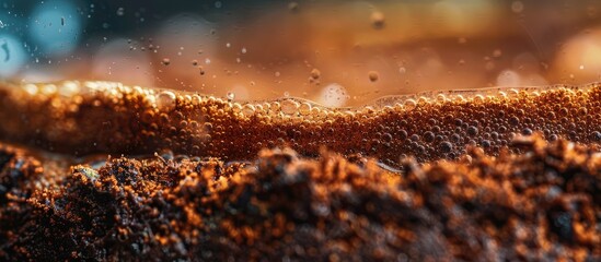 A detailed closeup of corroded metal, showcasing the effects of weathering and time. The rusty...