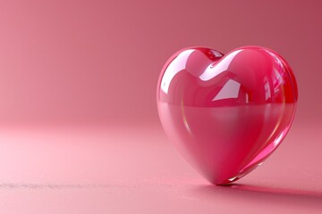 Like notification icon, Social media notification icon with heart symbol on pink background. 3d illustration 