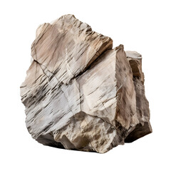 A large of marble rock stone in the Ordovician Period isolated  on Transparent Background. Ai generated 