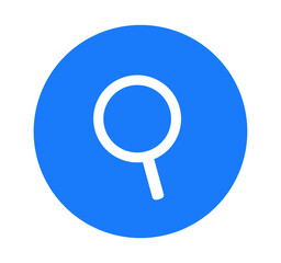 シンプルな青色の検索マーク