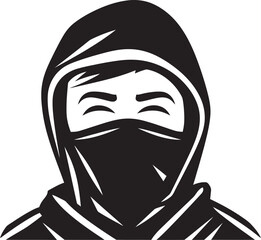 Masked Maverick Concealed Persona with Black Emblem The Noir Nemesis Masked Profile and Symbolic Icon