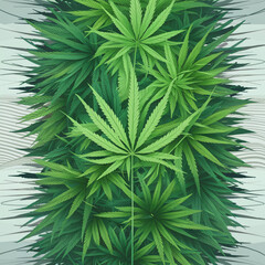 Cannabis marijuana hemp leaf green background medicine weed herb