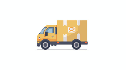 Flat detailed icon of a logistic delivery. Flat vector