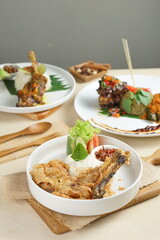 Barbecue chicken with rice