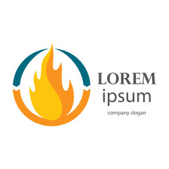 fire logo design burning and blazing