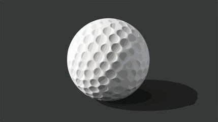 Golf ball isolated on black.. Flat vector 