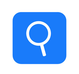 シンプルな青色の検索アプリ