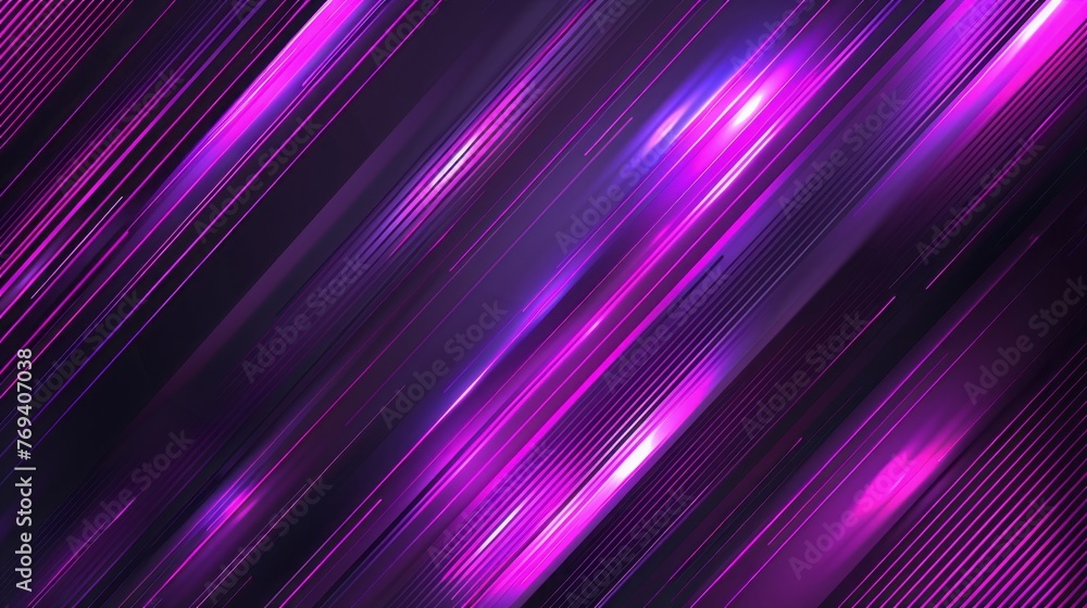 Poster purple violet abstract tech lines - modern vector background with futuristic design