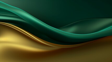 Detailed view of a gradient mesh background transitioning from emerald green to gold