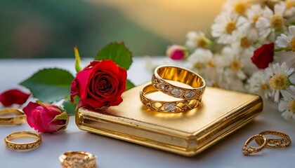 Eternal Radiance: Adorn Your Love Story with Elegance Through Our Timeless Golden Rings"
