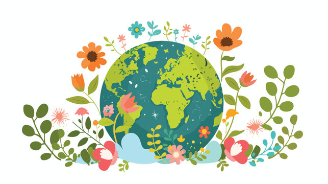 Happy world day. Illustration on the theme of saving