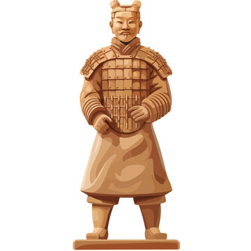 Terracotta Army Clipart  isolated on white background