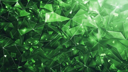 A background filled with small green squares arranged in an abstract pattern