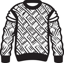 Effortless Sophistication Black Logo Design for Sweater Modern Minimalism Sweater with Sleek Black Vector Emblem