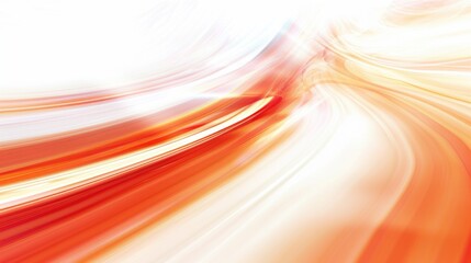 Dynamic orange and white abstract wave design.