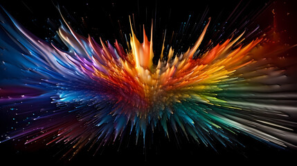 Abstract colorful paint splash, fantasy art