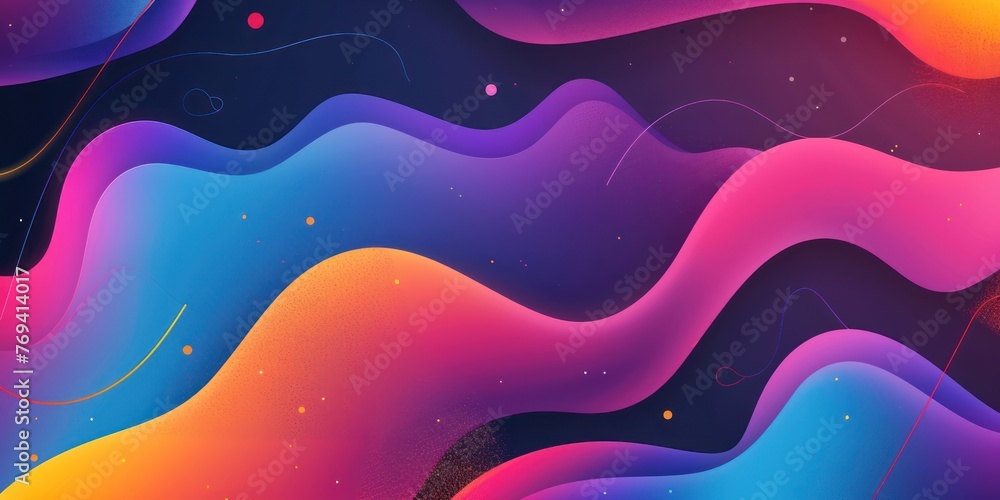 Poster abstract tech futuristic innovative concept background with gradient abstract shapes