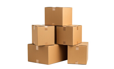 Cardboard boxes, cut out