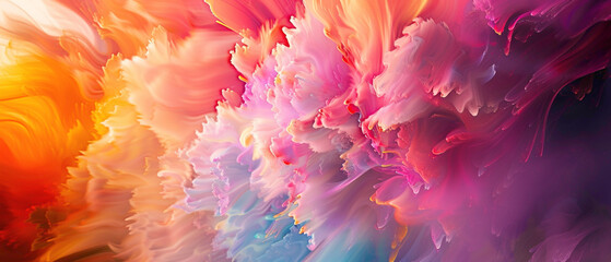 Lose yourself in the exquisite allure of a stunning array of colors converging into a mesmerizing gradient, captured in high-definition to emphasize their splendid vibrancy. - obrazy, fototapety, plakaty