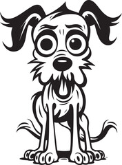 Abnormal Zombie Canine Macabre Black Vector Spooky Mutant Pooch Sinister Black Emblem