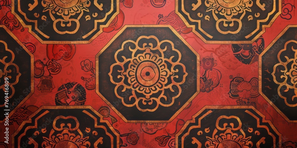 Poster an image of asian patterns background