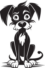 Sinister Creepy Hound Black Logo Design Icon Grim Mutated Canine Black Vector Emblem