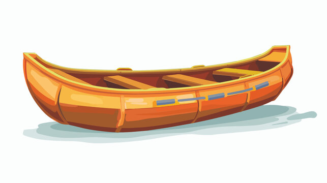 Raft row boat icon image flat cartoon vactor illust
