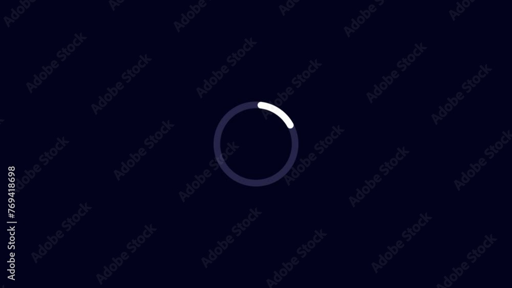 Poster processing bar, abstract processing circle icon animation
