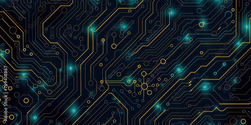 Poster abstract tech futuristic innovative concept background with abstract technology pattern