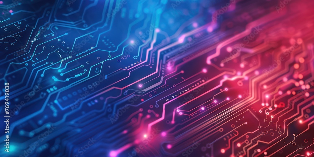 Poster abstract tech futuristic innovative concept background with technology pattern background