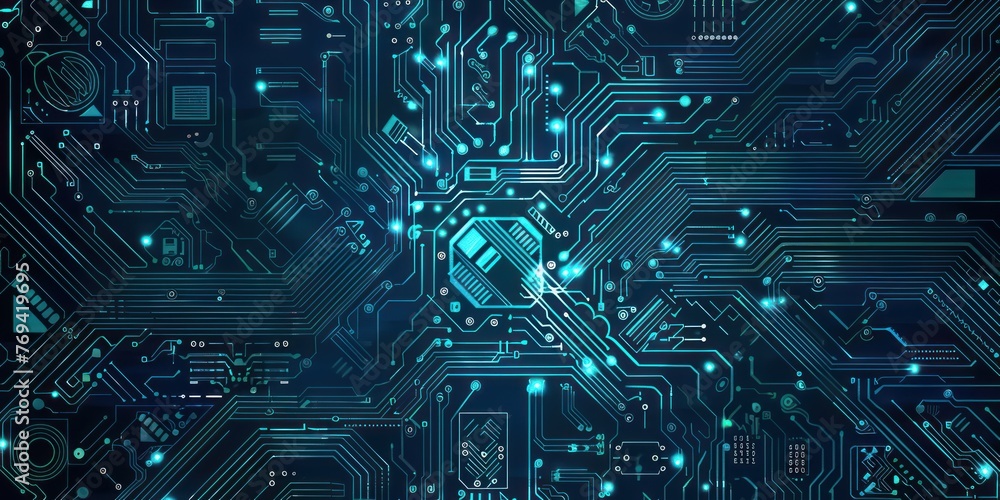 Aufkleber abstract tech futuristic innovative concept background with digital technology pattern