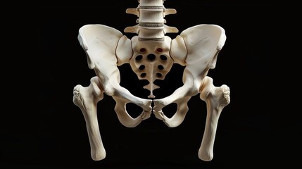 Image of human hip bone. The skeleton of the human body, the pelvis.