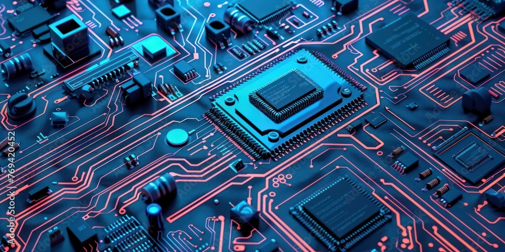 Poster abstract tech futuristic innovative concept background with information technology pattern