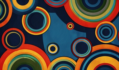 Fototapeta premium Colorful Circles A Vibrant Visual Experience Generative AI