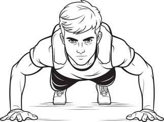 Dynamic Fitness Demonstrator Black Emblem Design Energetic Sports Participant Black Vector Logo