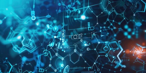 Fototapeta premium abstract tech futuristic innovative concept background with science technology pattern 