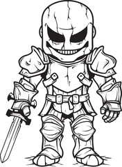 Macabre Guardian Zombie Knight Soldier Black Emblem Icon Dark Sentinel Zombie Knight Soldier Black Logo Emblem