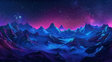 Night Sky Mountain Range A Stunning View of the Milky Way Generative AI