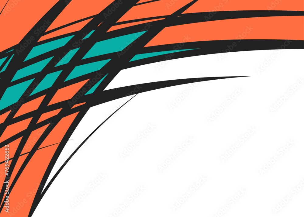 Poster abstract background with curved spike line pattern and with some copy space area